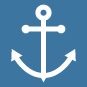 Ironside Insurance Group's Logo of an anchor in a blue square
