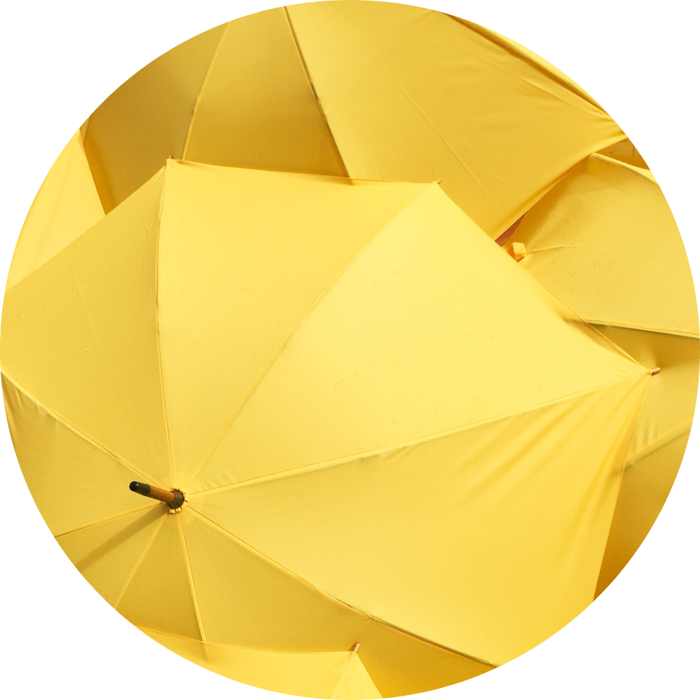 Image of yellow umbrellas
